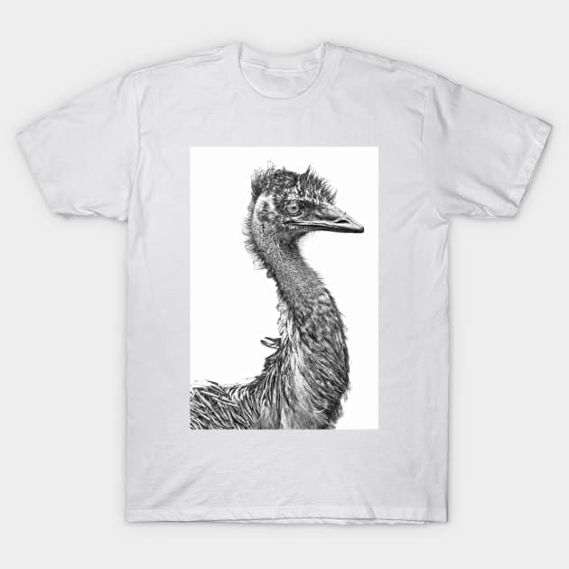 Emu T-Shirt by Elle Beth Art